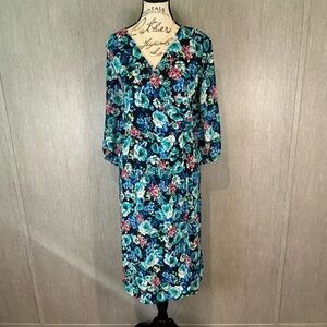 Igigi Vibrant Floral Long Sleeve Dress Size 22/24